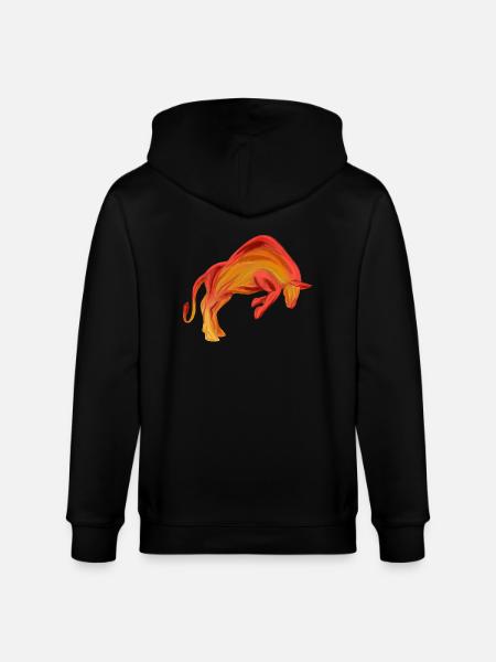 Stier - Stanley/Stella Unisex Bio-Kapuzenjacke CULTIVATOR - Schwarz