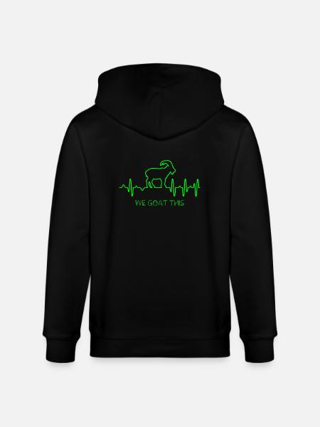 Herzschlag Ziege - Stanley/Stella Unisex Bio-Kapuzenjacke CULTIVATOR - Schwarz