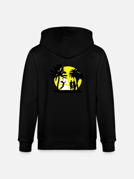 Beach, summer, sun - Stanley/Stella CULTIVATOR Unisex Organic Hooded Jacket - black