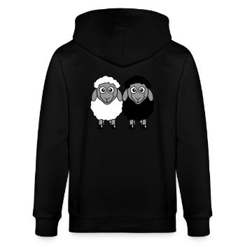 paar liebe verliebt team 2 freunde verlierer gut b - Stanley/Stella Unisex Bio-Kapuzenjacke CULTIVATOR  - Schwarz - Hinten - Anna (173cm)