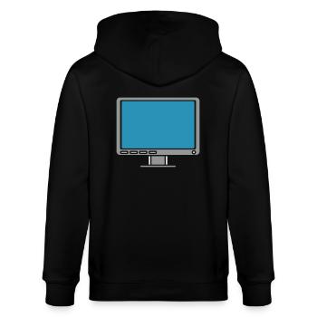 Design Screen Display Computer - Stanley/Stella CULTIVATOR  Unisex Organic Hooded Jacket - black - Back - Anna (173cm)