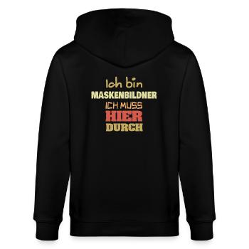Make-up artist - Stanley/Stella CULTIVATOR  Unisex Organic Hooded Jacket - black - Back - Anna (173cm)