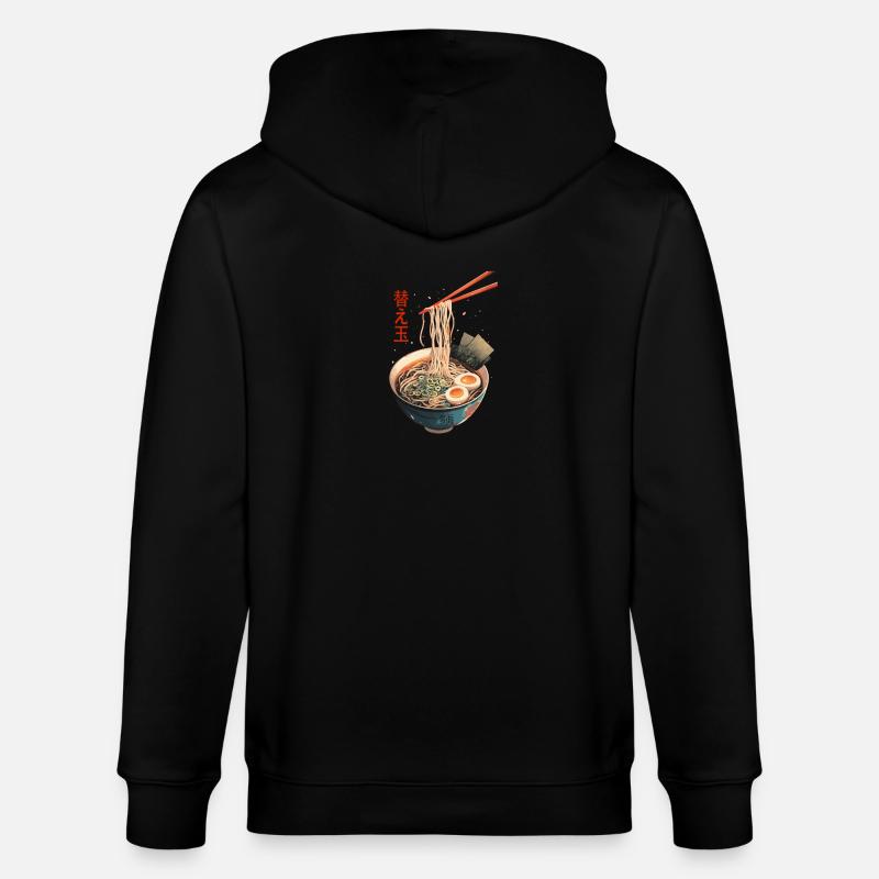 Authentische Ramen-Schalen-Kunst Authentic Ramen - Stanley/Stella Unisex Bio-Kapuzenjacke CULTIVATOR  - Schwarz
