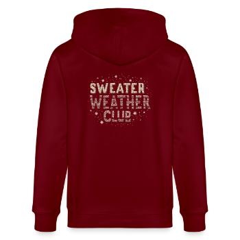 MÉTÉO DES PULLS - Veste à capuche bio CULTIVATOR Stanley/Stella Unisexe - bordeaux - Dos - Anna (173cm)