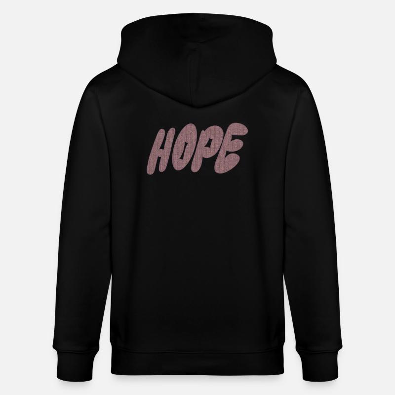 Hope – Strickschrift - Stanley/Stella Unisex Bio-Kapuzenjacke CULTIVATOR  - Schwarz