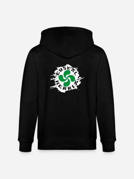 Croix Basque - Lauburu - Veste à capuche bio CULTIVATOR Stanley/Stella Unisexe - noir