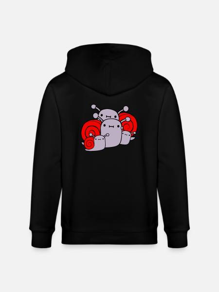 Parents Children Snails - Stanley/Stella CULTIVATOR  Unisex Organic Hooded Jacket - black
