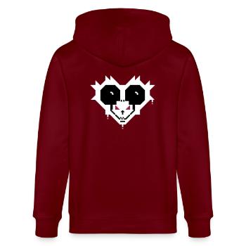 PETSCII M4U5 - Stanley/Stella CULTIVATOR  Unisex Organic Hooded Jacket - burgundy - Back - Anna (173cm)