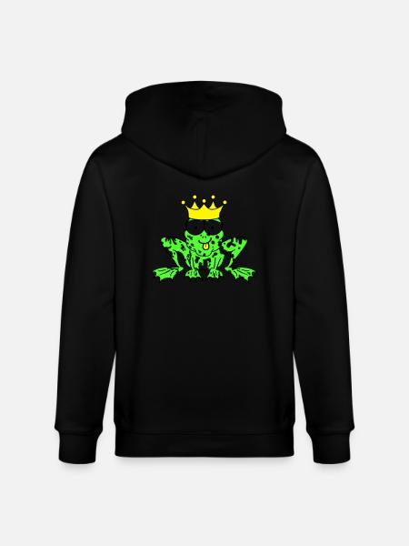 Prince Charming Frog King - Stanley/Stella CULTIVATOR Unisex Organic Hooded Jacket - black