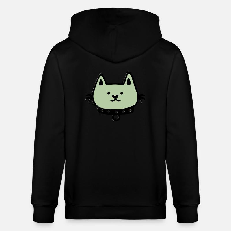 cat comic - Stanley/Stella Unisex Bio-Kapuzenjacke CULTIVATOR  - Schwarz