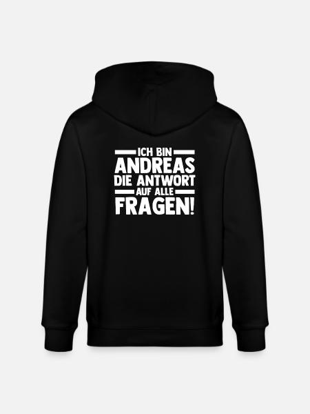 First name Andreas - Stanley/Stella CULTIVATOR  Unisex Organic Hooded Jacket - black