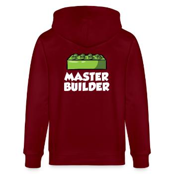 Brick Builder Brick Building Master Builder - Stanley/Stella CULTIVATOR  Unisex Organic Hooded Jacket - burgundy - Back - Anna (173cm)
