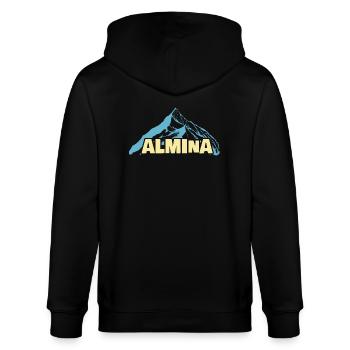 Almina comme nom de femme - Veste à capuche bio CULTIVATOR Stanley/Stella Unisexe - noir - Dos - Anna (173cm)