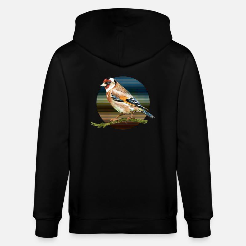 Bunter Vogel - Stanley/Stella Unisex Bio-Kapuzenjacke CULTIVATOR  - Schwarz