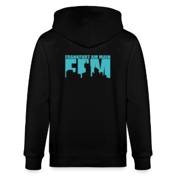 FFM - Frankfurt am Main - Stanley/Stella CULTIVATOR  Unisex Organic Hooded Jacket - black - Back - Anna (173cm)