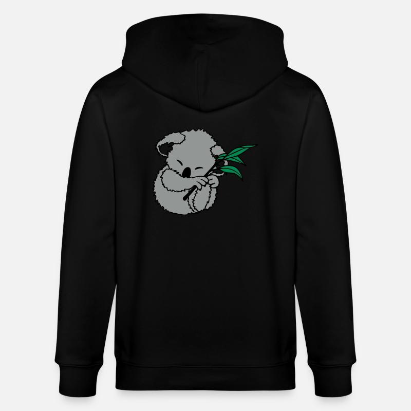 Koala - Stanley/Stella Unisex Bio-Kapuzenjacke CULTIVATOR  - Schwarz