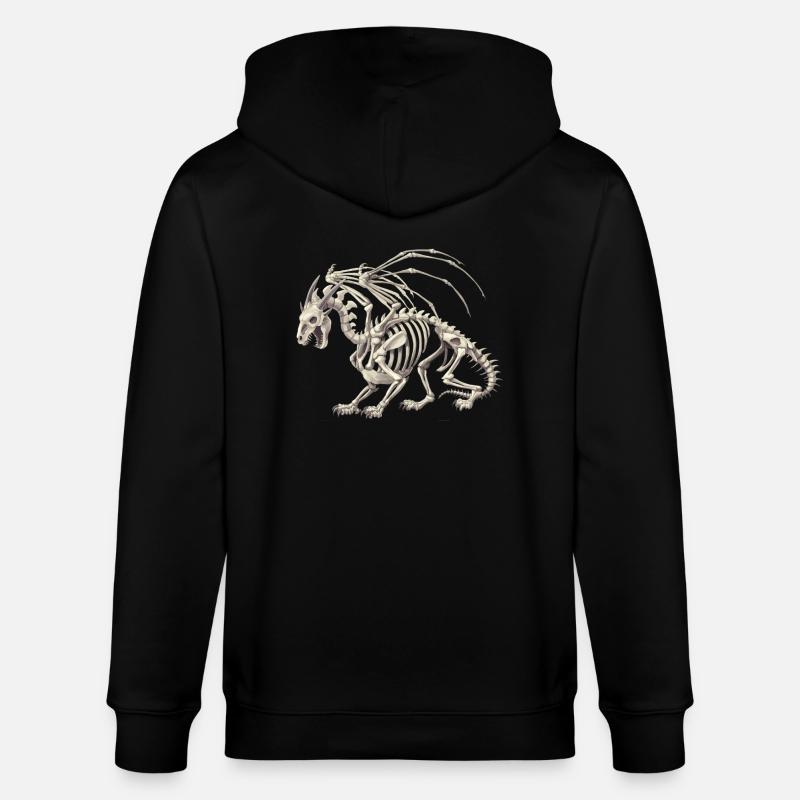 dragon skeleton - Stanley/Stella Unisex Bio-Kapuzenjacke CULTIVATOR  - Schwarz