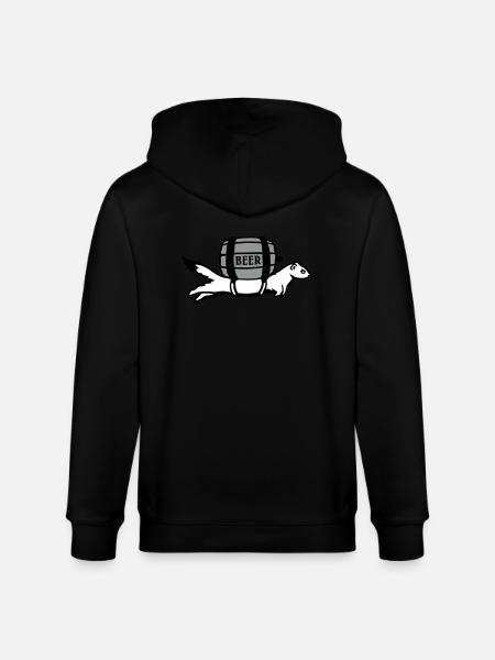 pub_goes_the_weasel_beer_3c - Stanley/Stella Unisex Bio-Kapuzenjacke CULTIVATOR - Schwarz