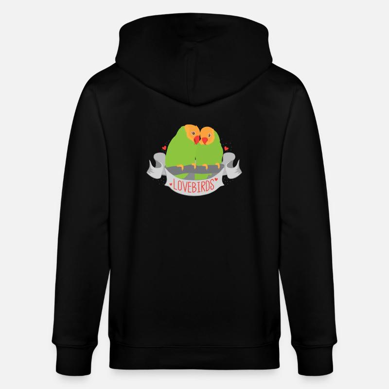 Bannière des Tourtereaux pêcheurs - Veste à capuche bio CULTIVATOR Stanley/Stella Unisexe - noir