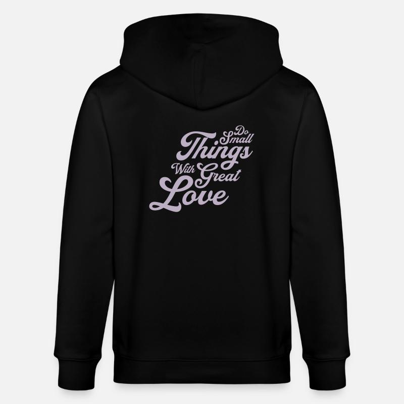 Zitat do small things - Stanley/Stella Unisex Bio-Kapuzenjacke CULTIVATOR  - Schwarz