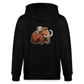 Wollmammut Mammut Mammut Geschenk Faultier - Stanley/Stella Unisex Bio-Kapuzenjacke CULTIVATOR  - Schwarz - Hinten - Anna (173cm)