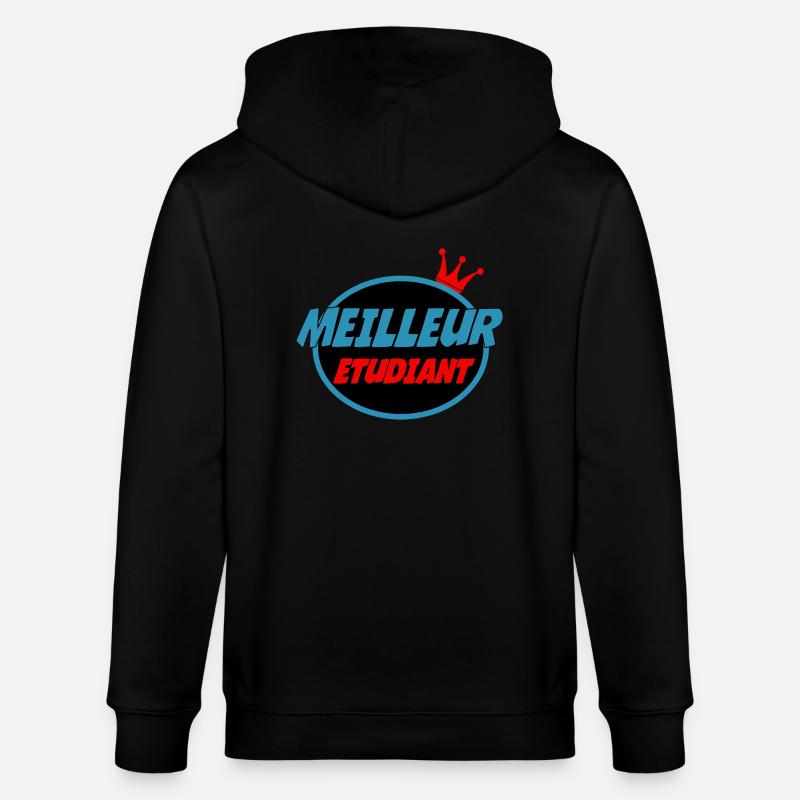 BESTER STUDENT - Stanley/Stella Unisex Bio-Kapuzenjacke CULTIVATOR  - Schwarz