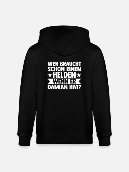 Prénom Damian - Veste à capuche bio CULTIVATOR Stanley/Stella Unisexe - noir