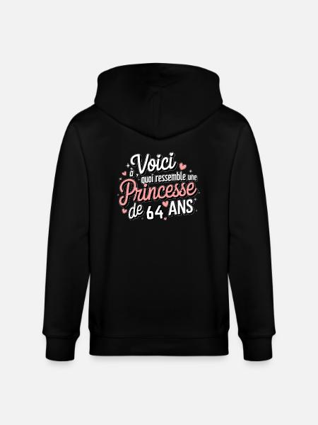 Princess 64 years old - Stanley/Stella CULTIVATOR Unisex Organic Hooded Jacket - black