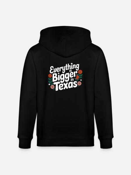 Texas State Texans Texas - Stanley/Stella CULTIVATOR Unisex Organic Hooded Jacket - black