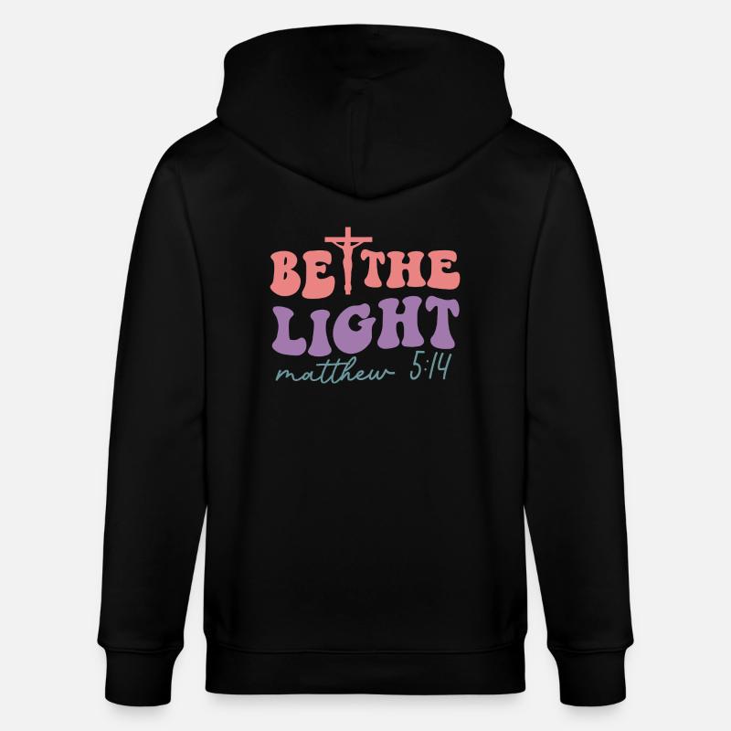 Sei das Licht - Stanley/Stella Unisex Bio-Kapuzenjacke CULTIVATOR  - Schwarz