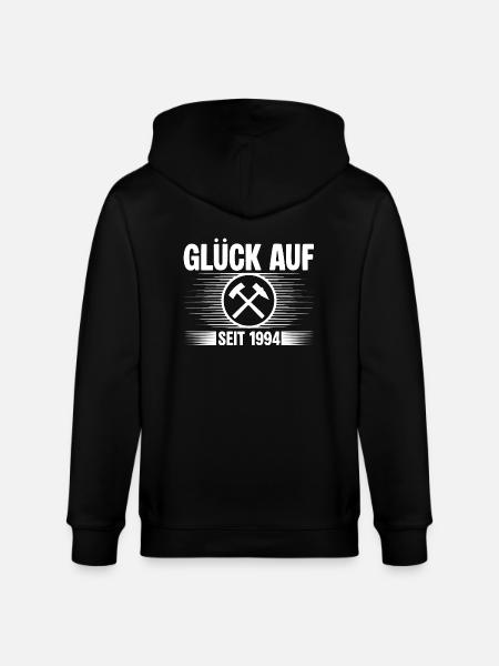 Glueck auf seit 1994 - Stanley/Stella Unisex Bio-Kapuzenjacke CULTIVATOR  - Schwarz
