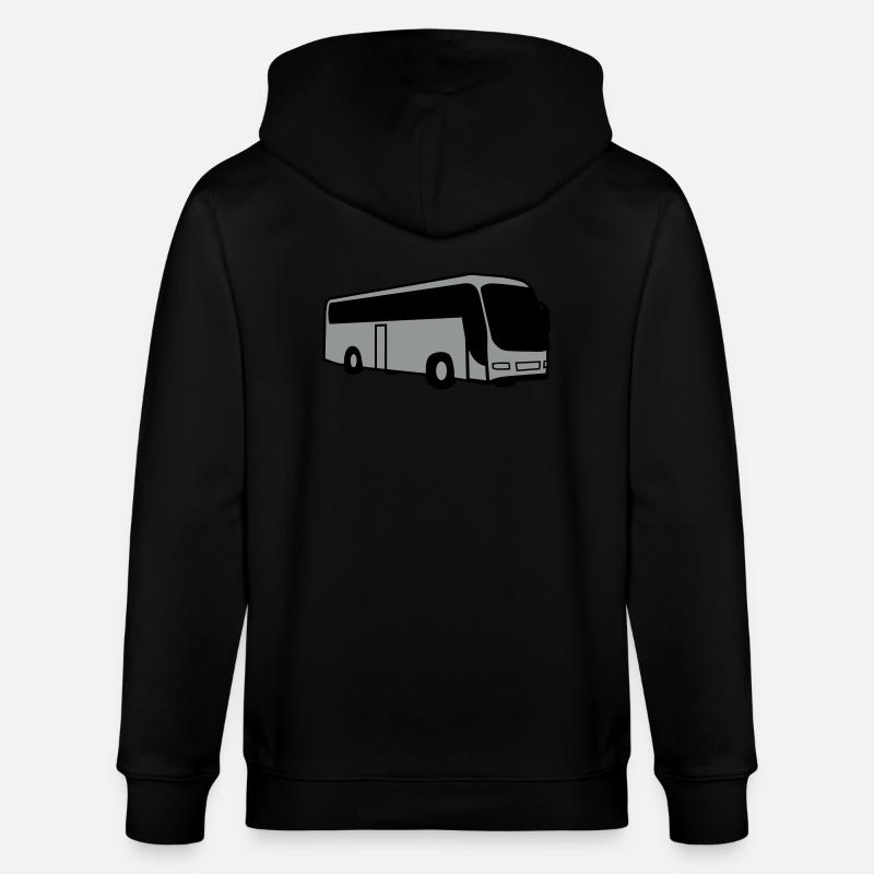 bus Busfahrer - Stanley/Stella Unisex Bio-Kapuzenjacke CULTIVATOR  - Schwarz