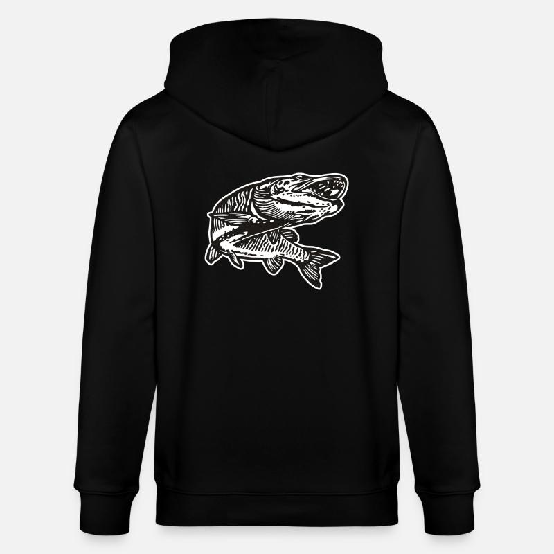 Hecht mit Kontur - Veste à capuche bio CULTIVATOR Stanley/Stella Unisexe - noir