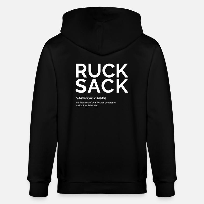 Rucksack Definition - Stanley/Stella Unisex Bio-Kapuzenjacke CULTIVATOR - Schwarz