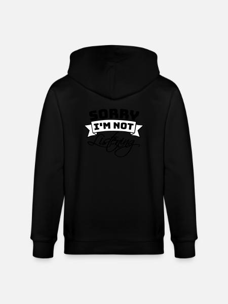 désolé de ne pas écouter - Veste à capuche bio CULTIVATOR Stanley/Stella Unisexe - noir
