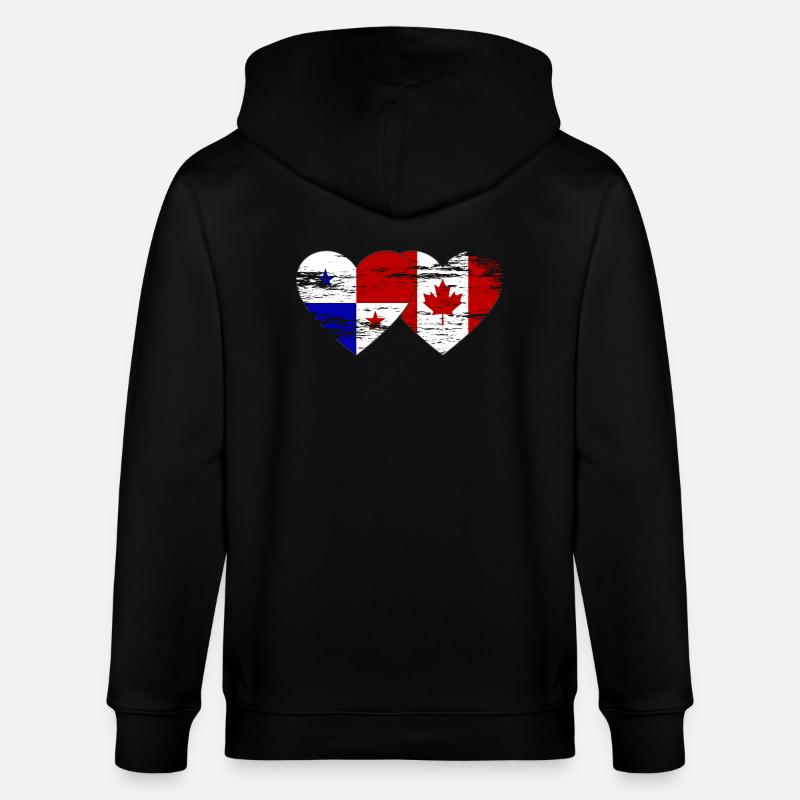 Drapeau du Panama Canada utilisé - Veste à capuche bio CULTIVATOR Stanley/Stella Unisexe - noir