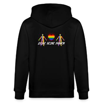 Zeige deine Farben - Stanley/Stella Unisex Bio-Kapuzenjacke CULTIVATOR  - Schwarz - Hinten - Anna (173cm)