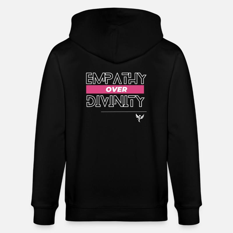 Empathy over divinity - Stanley/Stella CULTIVATOR  Unisex Organic Hooded Jacket - black
