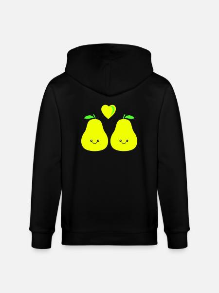 birne comic love - Stanley/Stella Unisex Bio-Kapuzenjacke CULTIVATOR  - Schwarz