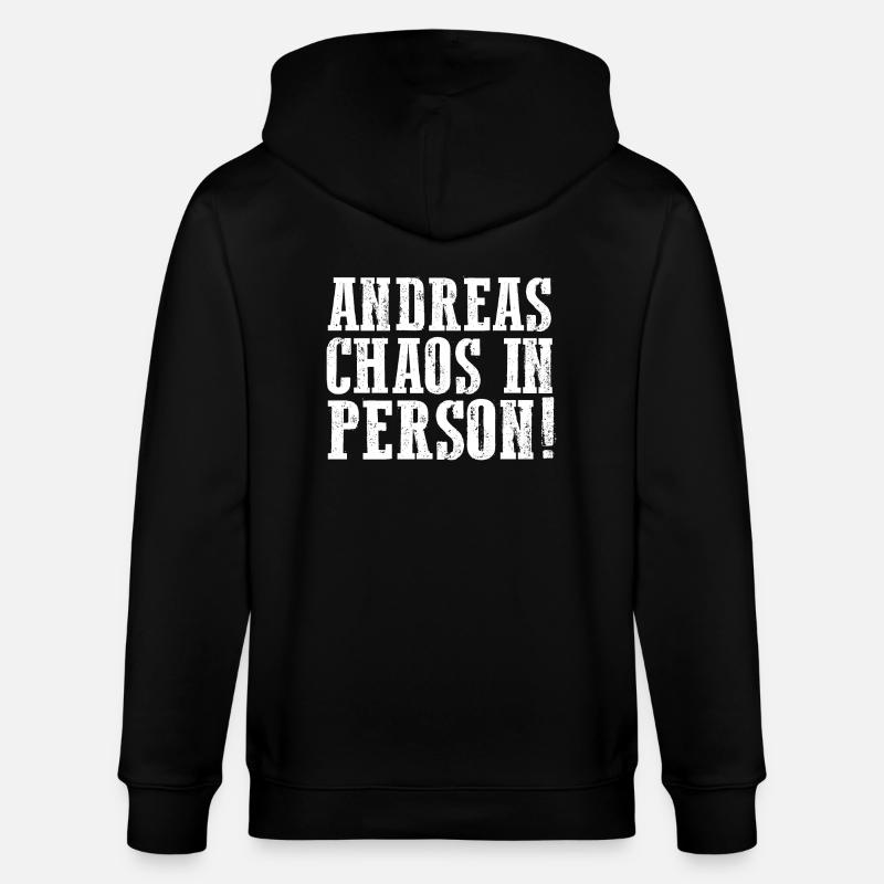 Prénom Andreas - Veste à capuche bio CULTIVATOR Stanley/Stella Unisexe - noir