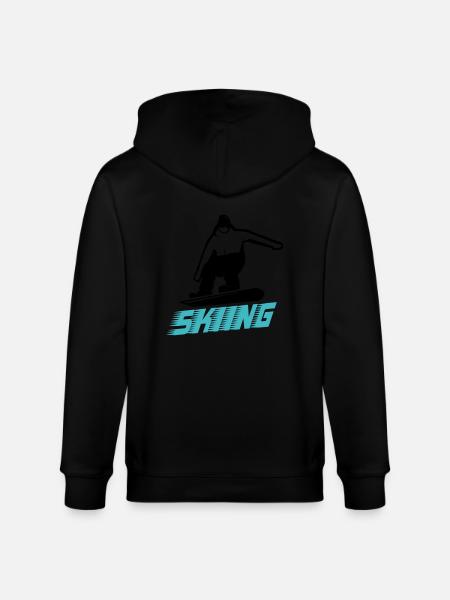 Ski - Veste à capuche bio CULTIVATOR Stanley/Stella Unisexe - noir