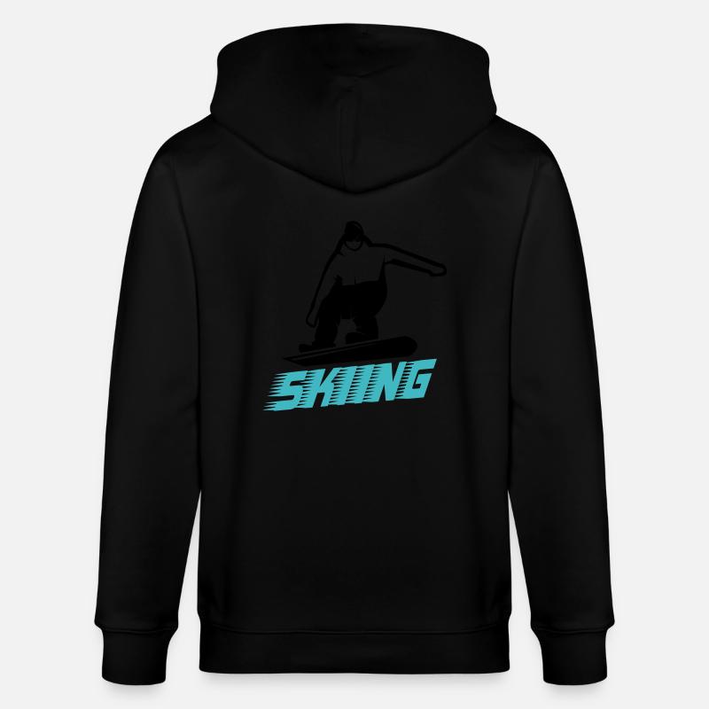 skiing - Stanley/Stella Unisex Bio-Kapuzenjacke CULTIVATOR  - Schwarz