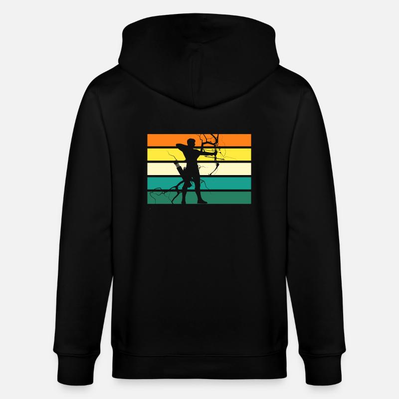 Bogenschütze Bogenschießen - Stanley/Stella Unisex Bio-Kapuzenjacke CULTIVATOR  - Schwarz
