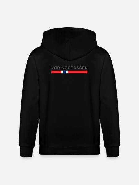 Vøringsfossen Norway - Stanley/Stella CULTIVATOR  Unisex Organic Hooded Jacket - black