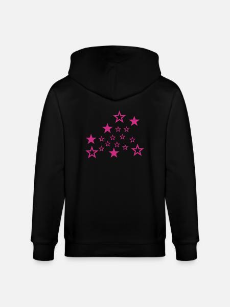 star - stars - Stanley/Stella CULTIVATOR  Unisex Organic Hooded Jacket - black