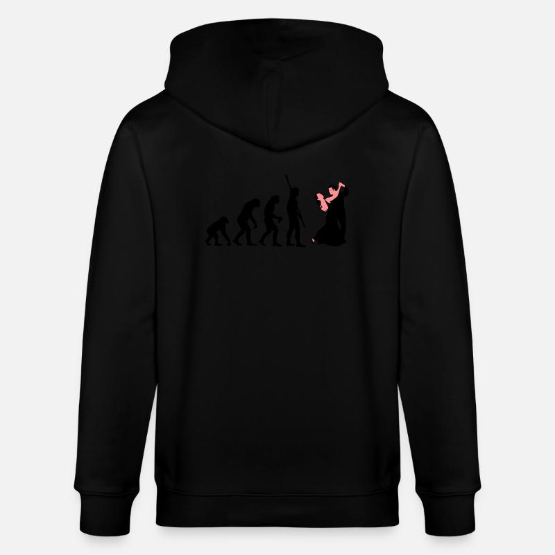 evolution_tanzpaar_a_2c - Stanley/Stella Unisex Bio-Kapuzenjacke CULTIVATOR  - Schwarz