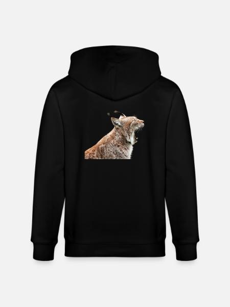 linx luchs cat cat - Stanley/Stella CULTIVATOR  Unisex Organic Hooded Jacket - black