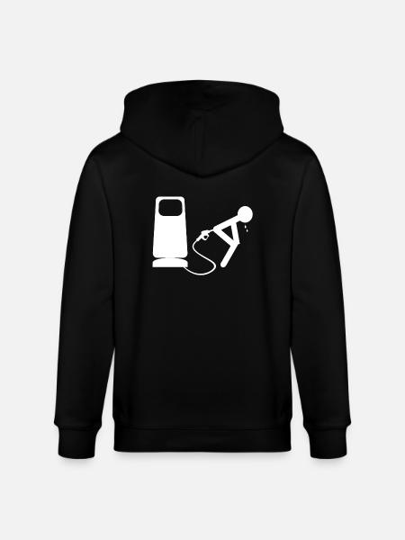 white petrol - Stanley/Stella CULTIVATOR  Unisex Organic Hooded Jacket - black