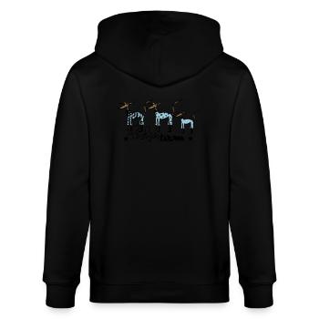 fashion team - Stanley/Stella Unisex Bio-Kapuzenjacke CULTIVATOR  - Schwarz - Hinten - Anna (173cm)