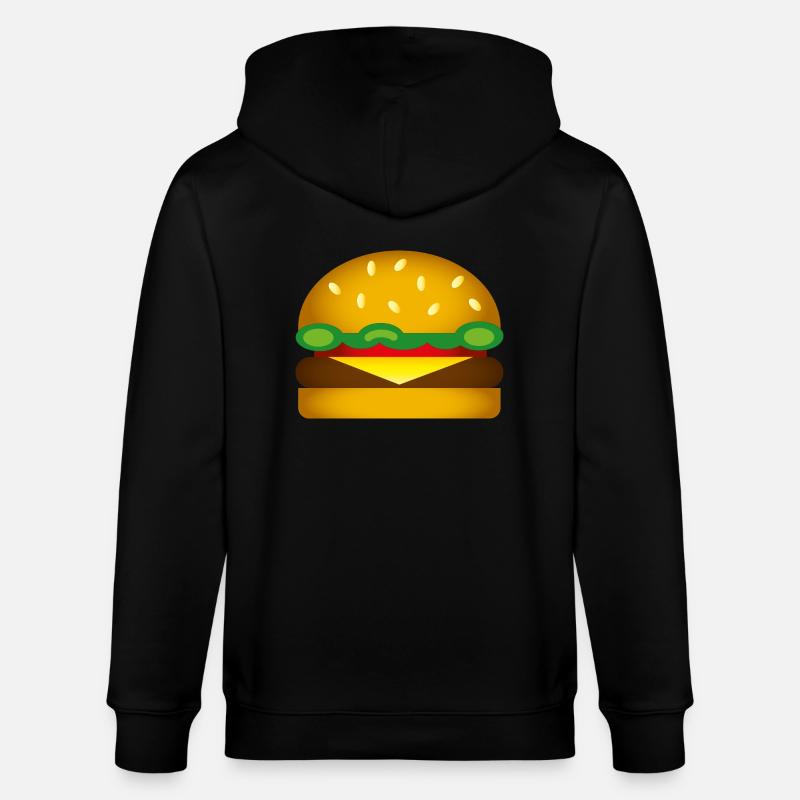 Smiley Burger - Veste à capuche bio CULTIVATOR Stanley/Stella Unisexe - noir